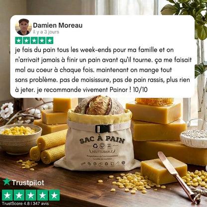 Sacs à Pain Premium en Coton 100 % et Cire d'Abeille
